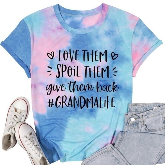 Amazon Tops - Grandma T-Shirt Tie Dye